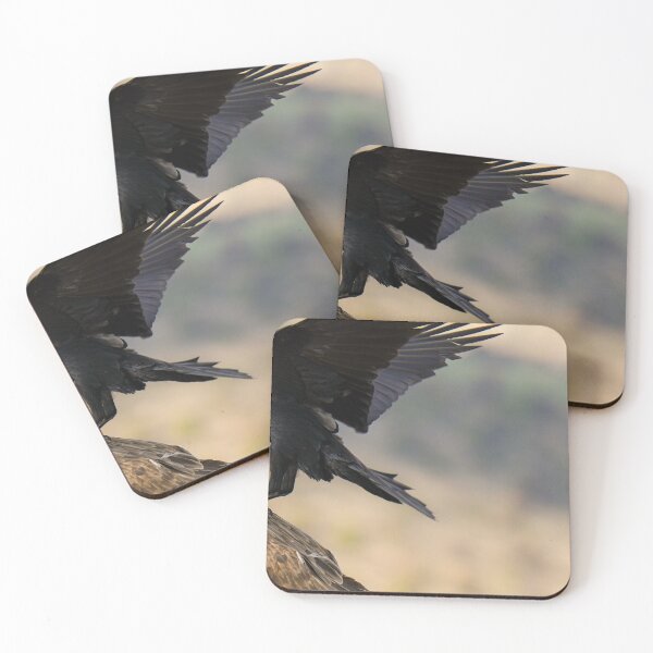 Item preview, Black Bird Landing on Brown Feathered Surface designed and sold by wildframe-color.