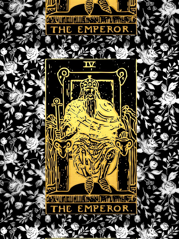 floral tarot print  the emperor tshirt by annaleebeer  redbubble