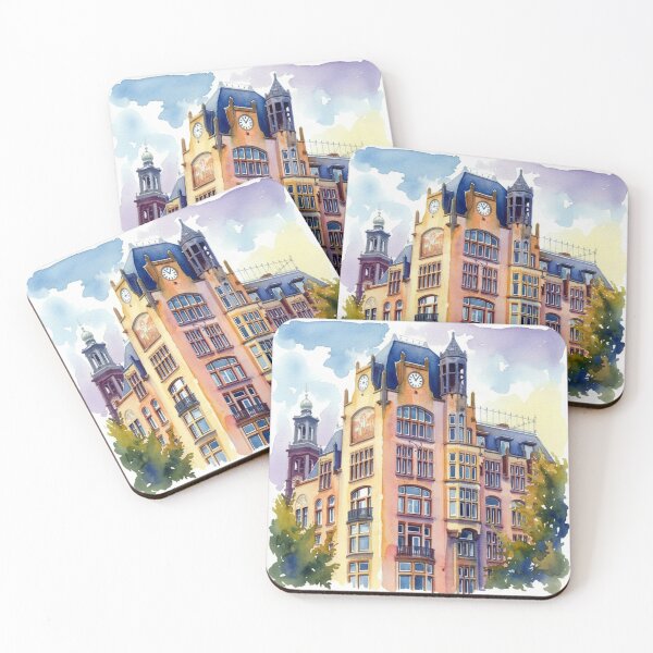 Item preview, Historic Amsterdam building in watercolor designed and sold by Nifashedji.