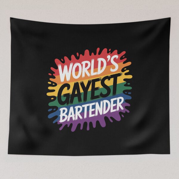 Item preview, World's Gayest LGBT Bartender designed and sold by Samuromero.