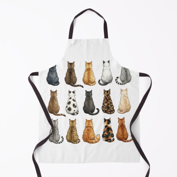 Item preview, Cats from Behind Breeds and Fur Patterns Chart Whimsical Feline Lover Illustration designed and sold by raedattia.
