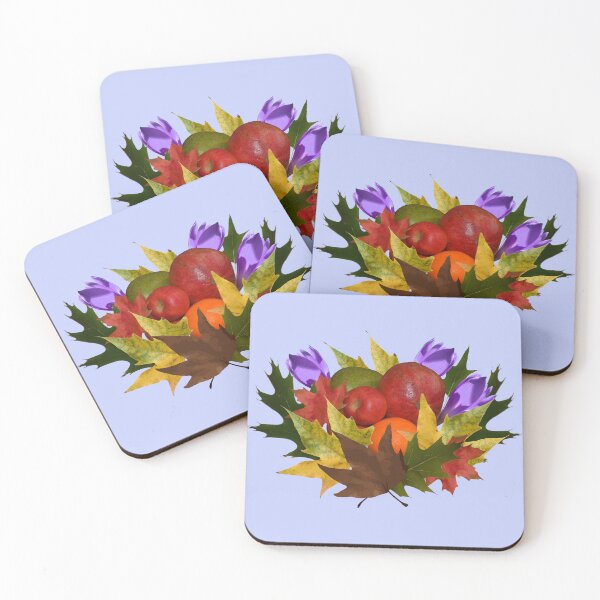 Item preview, Autumn still life with fruits and flowers designed and sold by mariya-ivanova.