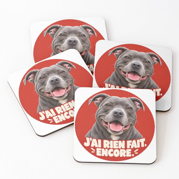 Item preview, Staffie – Big muscles, tender heart – Humorous Staffordshire Bull Terrier designed and sold by ateliermnp.
