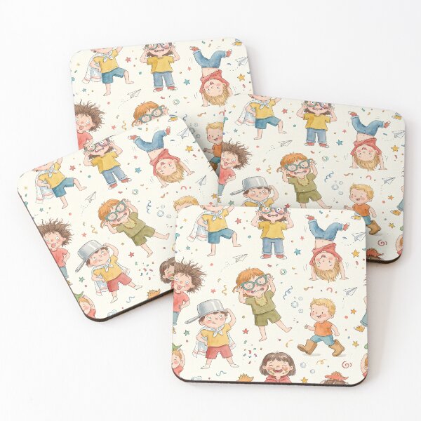 Item preview, Cute Playful Kids Watercolor Seamless Pattern designed and sold by naragon4289.