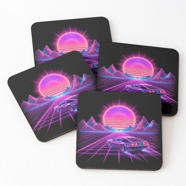 Item preview, Retro Synthwave Sports Car Sunset Drive designed and sold by bvdesignart.
