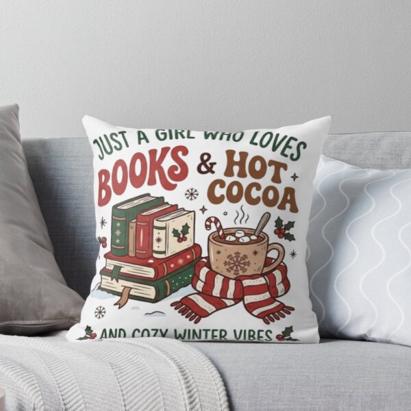 Item preview, Just A Girl Who Loves Books and Hot Cocoa Christmas designed and sold by Founderpallavi.