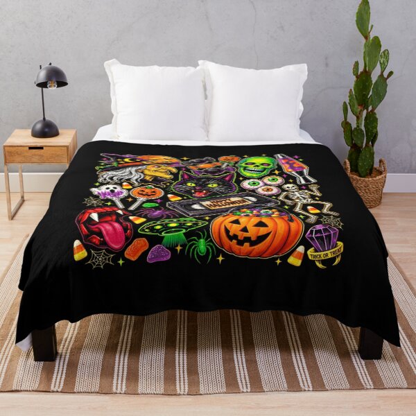 Item preview, Halloween Retro Spooky Icon Collage designed and sold by OlyvieArt.