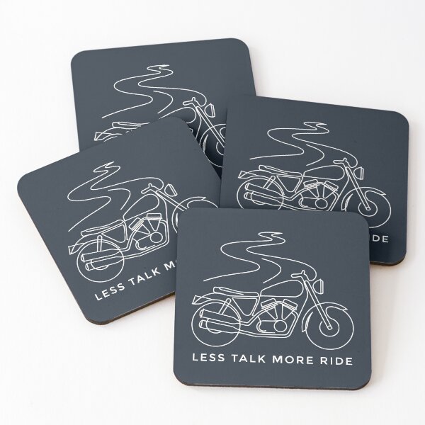 Item preview, Less Talk More Ride Motorcycle Continuous Line White designed and sold by LV-creator.