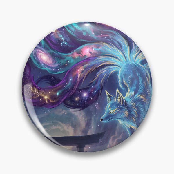 Item preview, Cosmic Kitsune – Nine-Tailed Galaxy Fox Spirit designed and sold by MJVolt.