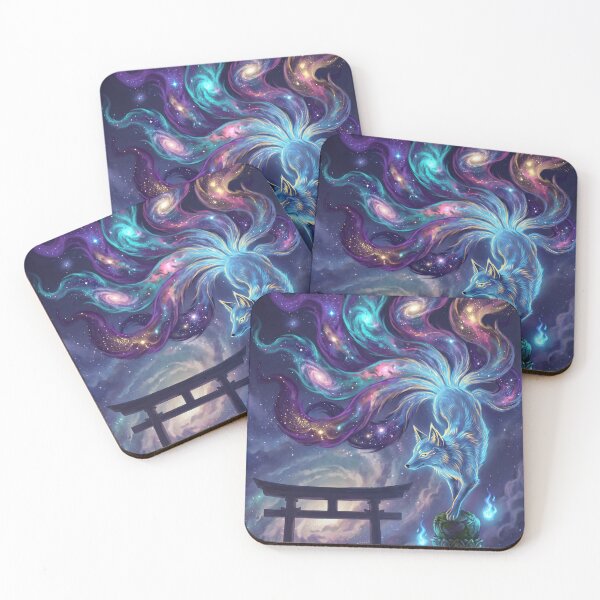 Item preview, Cosmic Kitsune – Nine-Tailed Galaxy Fox Spirit designed and sold by MJVolt.
