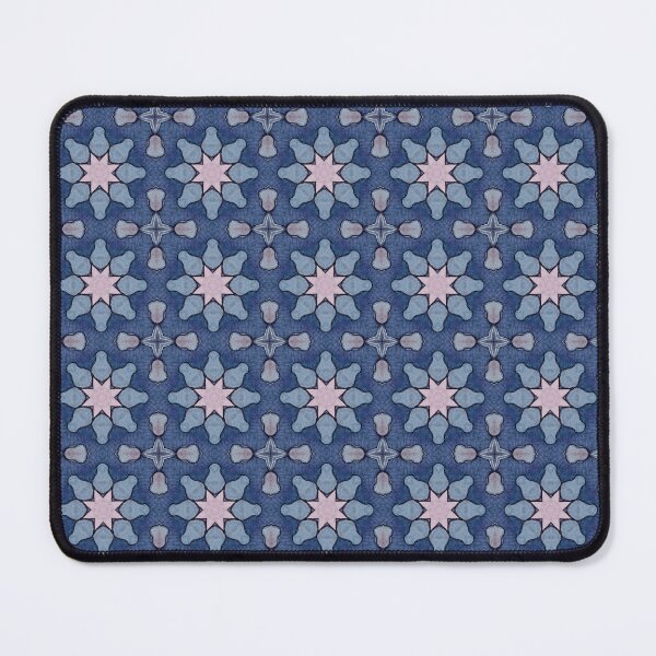 Item preview, Deep Indigo Soft Lilac Slate Blue Octagonal Starburst Cross Mosaic Mandala - Duvet Cover designed and sold by ArithraStudio.