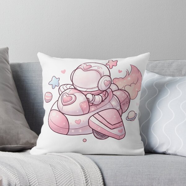 Item preview, Kawaii Pink Astronaut Riding a Space Scooter | Cute Pastel Galaxy Aesthetic designed and sold by mumeaw.