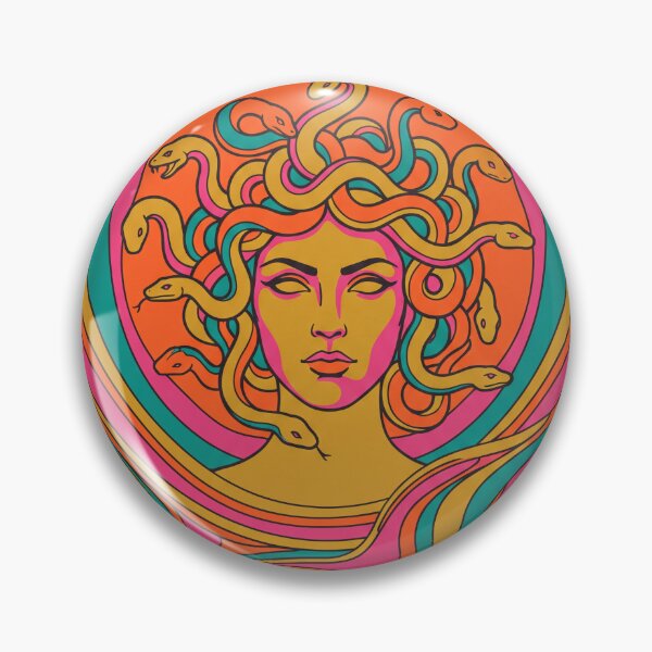 Item preview, Psychedelic Medusa – Retro 70s Mythology Art designed and sold by MJVolt.