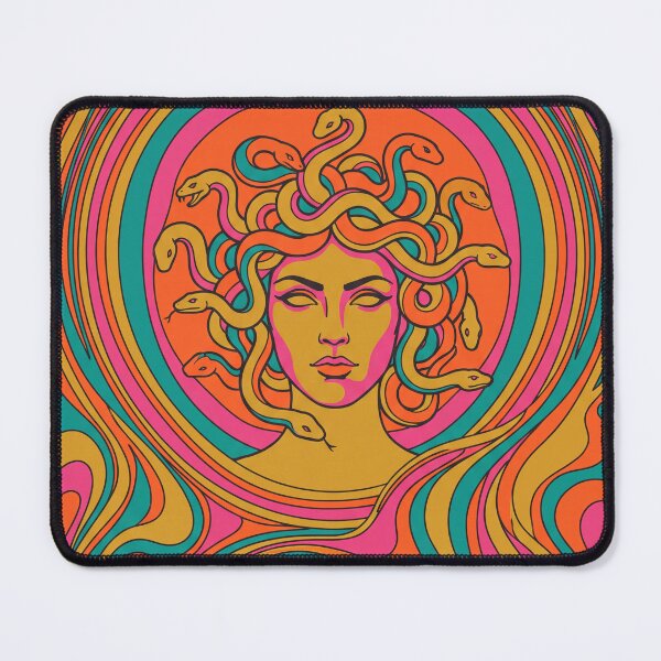 Item preview, Psychedelic Medusa – Retro 70s Mythology Art designed and sold by MJVolt.