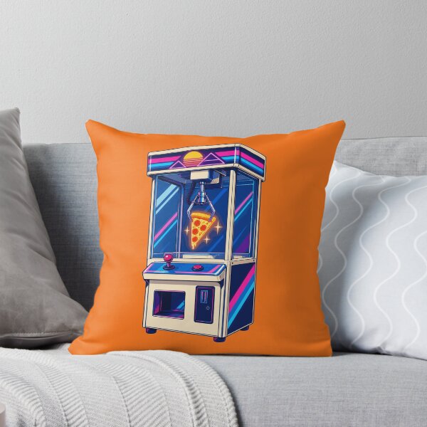 Item preview, Retro Pizza Claw Machine Synthwave Arcade Game Design designed and sold by KungPowUnicorn.