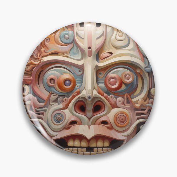 Item preview, 3D Psychedelic Mask Fresco designed and sold by bfunky-visuals.