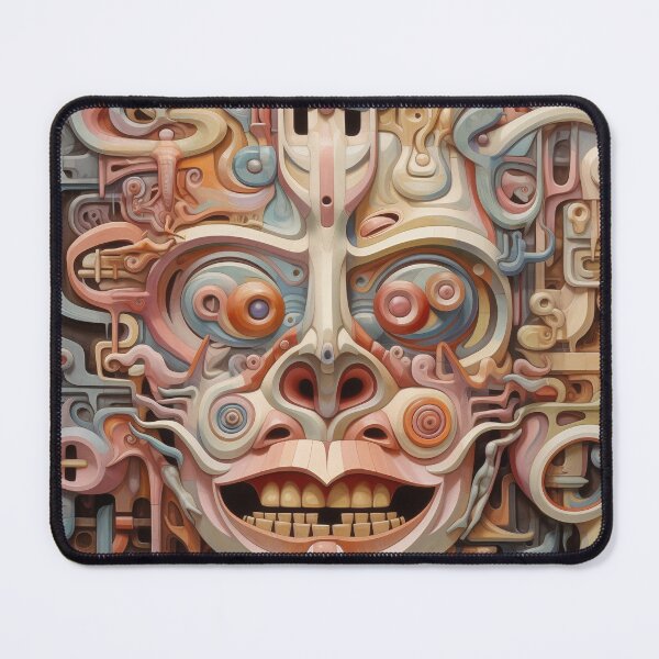 Item preview, 3D Psychedelic Mask Fresco designed and sold by bfunky-visuals.