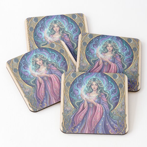 Item preview, Tarot de la Diosa Lunar – Carta Celestial Art Nouveau designed and sold by MJVolt.