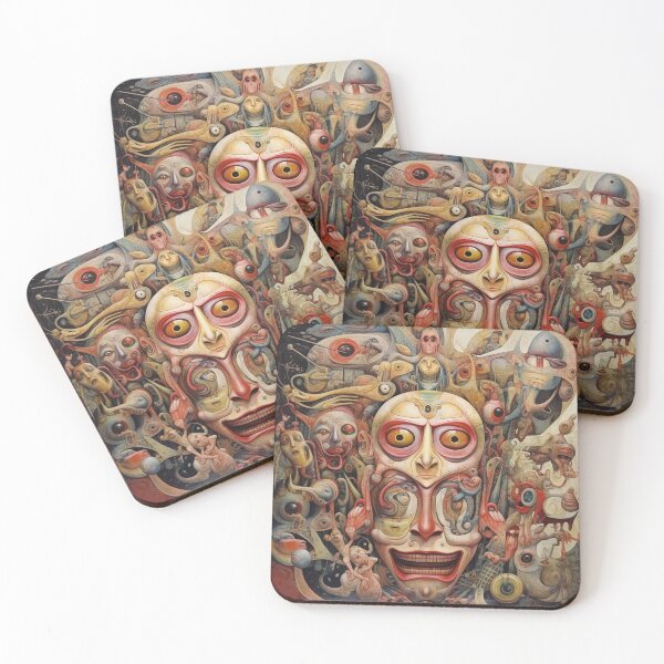 Item preview, Psychedelic Masquerade Faces designed and sold by bfunky-visuals.