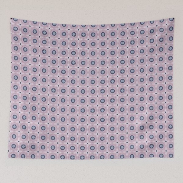 Item preview, Dusty Mauve Slate Blue Deep Indigo Octagonal Eyelet Medallion Tile Pattern Mandala - Duvet Cover designed and sold by ArithraStudio.