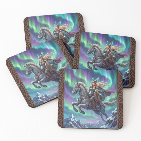 Item preview, Aurora Valkyrie – Norse Warrior Under the Northern Lights designed and sold by MJVolt.