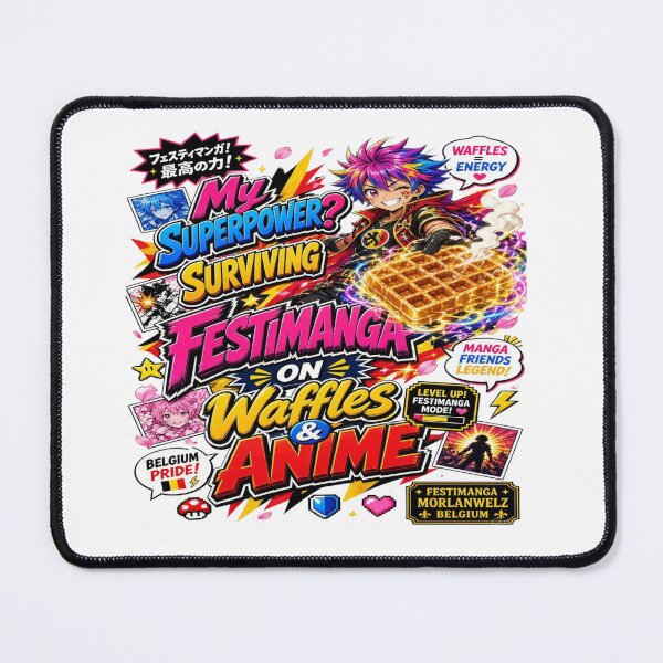 Item preview, Festimanga Morlanwelz Belgium Anime Waffles Superpower T-Shirt designed and sold by Sushikidsntoddlers.