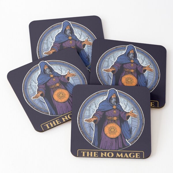 Item preview, The No Mage – Stern Hooded Sorcerer Who Says No designed and sold by Wyyder's Spellbook.