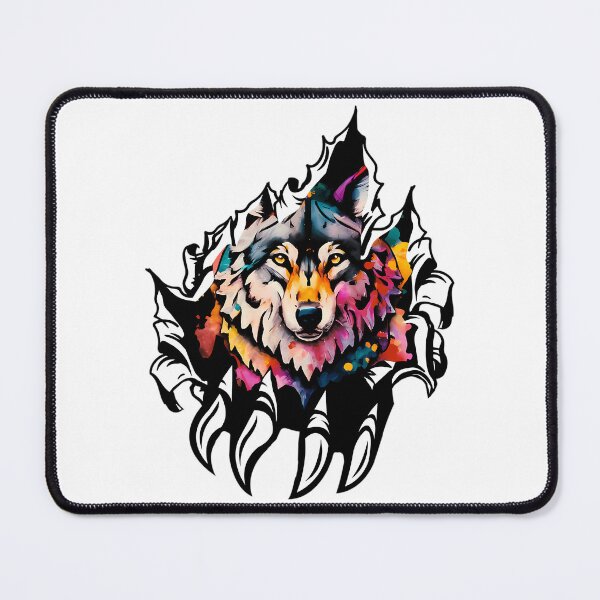 Item preview, Wolf Ripping Sharp Eyes - Cool Colorful Wolf designed and sold by diasj-alisa.