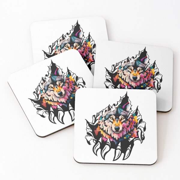 Item preview, Wolf Ripping Sharp Eyes - Cool Colorful Wolf designed and sold by diasj-alisa.