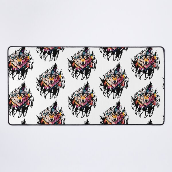 Item preview, Wolf Ripping Sharp Eyes - Cool Colorful Wolf designed and sold by diasj-alisa.