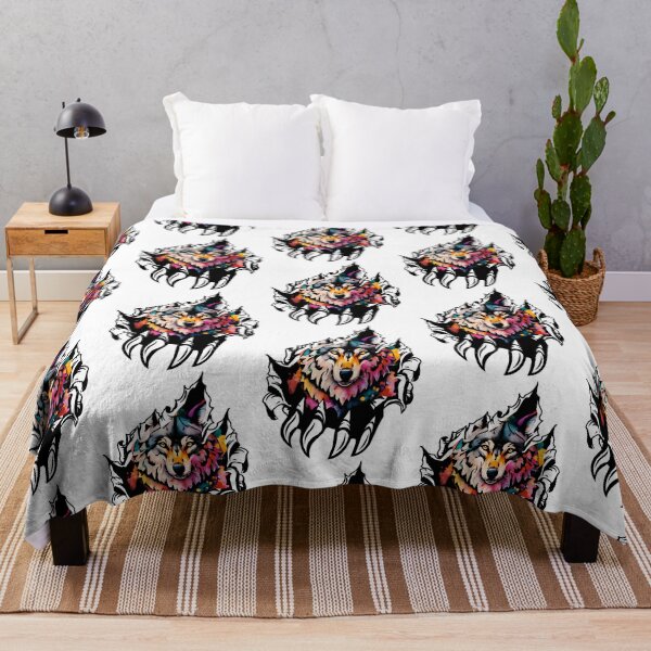 Item preview, Wolf Ripping Sharp Eyes - Cool Colorful Wolf designed and sold by diasj-alisa.