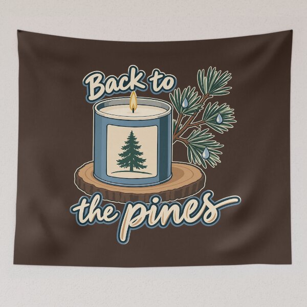 Item preview, Back To The Pines Woodland Candle Making Aesthetic designed and sold by MythicCotton.