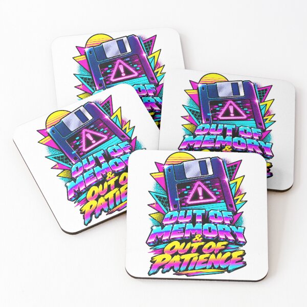 Item preview, Retro 80s Floppy Disk Out Of Memory Out Of Patience Art designed and sold by Win Hardy.