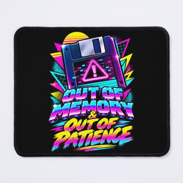 Item preview, Retro 80s Floppy Disk Out Of Memory Out Of Patience Art designed and sold by Win Hardy.