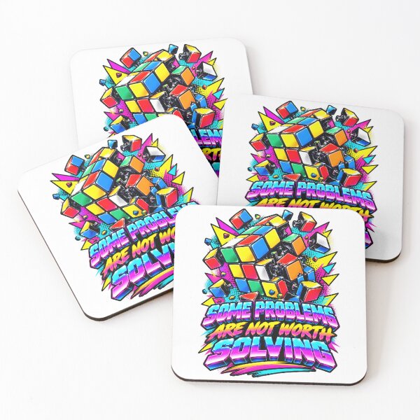 Item preview, Retro 80s Scrambled Puzzle Cube Some Problems Not Worth Solving designed and sold by Win Hardy.