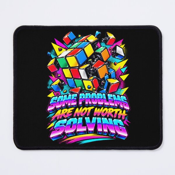 Item preview, Retro 80s Scrambled Puzzle Cube Some Problems Not Worth Solving designed and sold by Win Hardy.