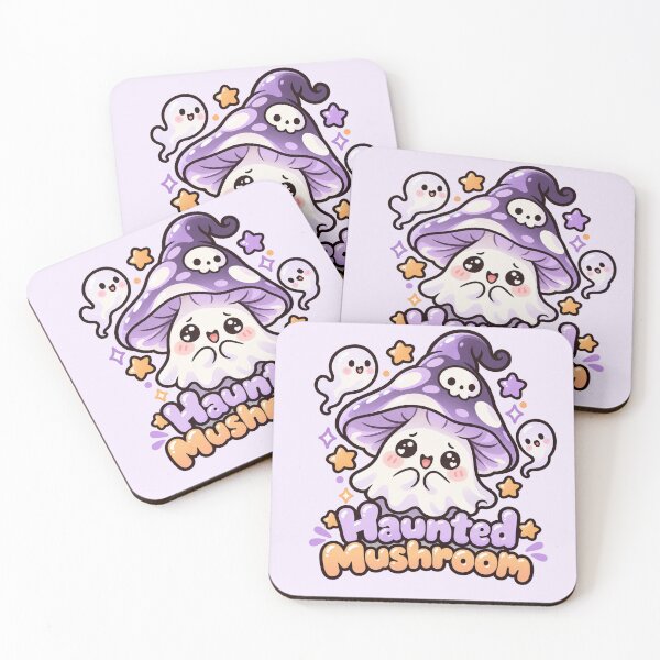 Item preview, Haunted Mushroom – Cute Kawaii Ghost Mushroom designed and sold by MetaModel Editions.