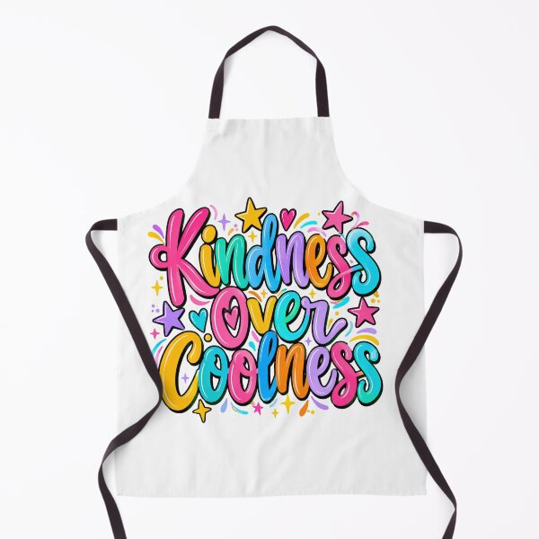 Item preview, Kindness Over Coolness - Cute Colorful Stars & Hearts Typography designed and sold by BumbleBloom7.
