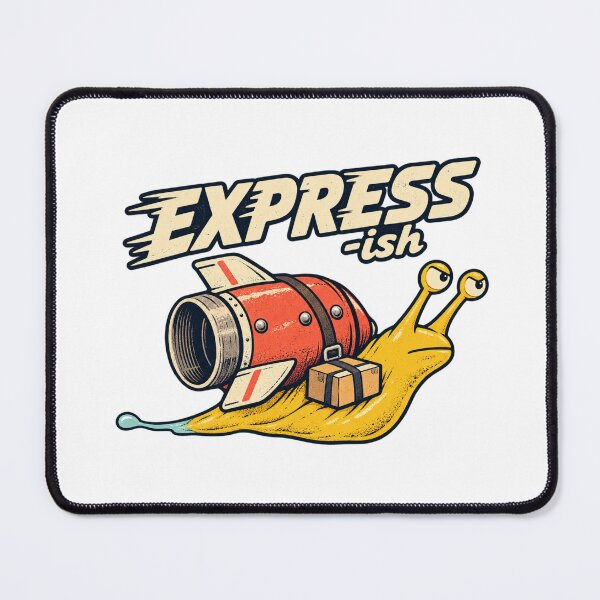 Item preview, Express-ish Snail Delivery – Funny Slow Shipping Retro Meme designed and sold by ZAROOMART.