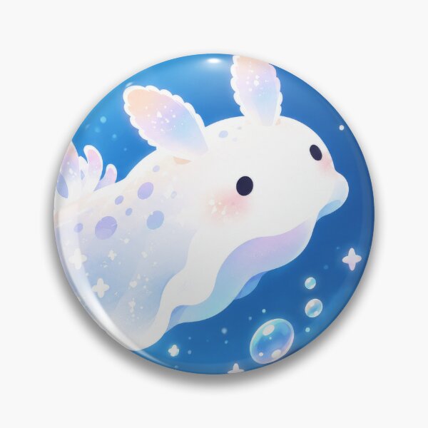 Item preview, Sea Bunny Slug in a Sparkling Pastel Ocean Marine Life  designed and sold by AshiraCreations.