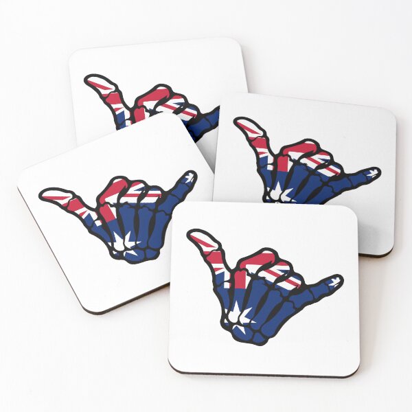 Item preview, Australia Hang Loose Skeleton Hand - Aussie Shaka Sign designed and sold by Marshallamoakohene.