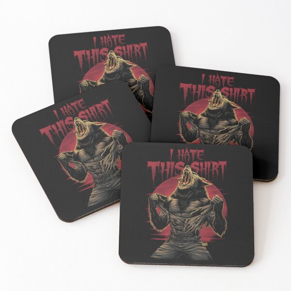 Item preview, Wolf Ripping Shirt Werewolf Meme I Hate This Shirt Funny Red designed and sold by diasj-alisa.