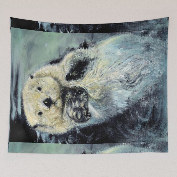 Item preview, Sea otter painting designed and sold by belettelepink.