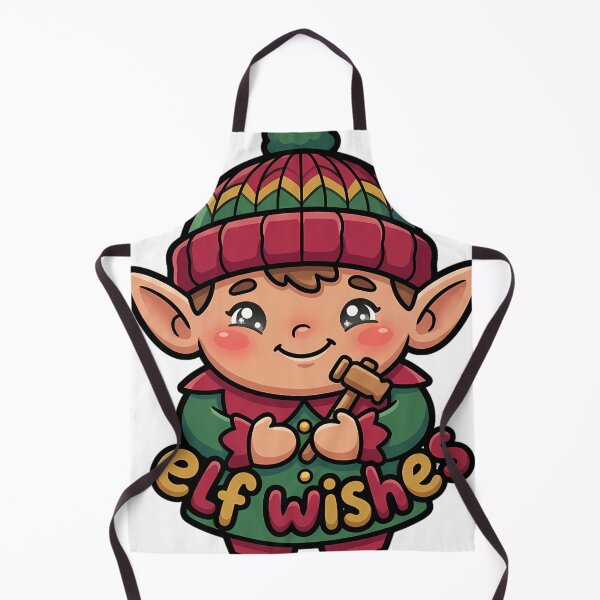 Item preview, Cute Christmas Elf Toymaker in a Knitted Bobble Hat - Elf Wishes designed and sold by pumsquare.