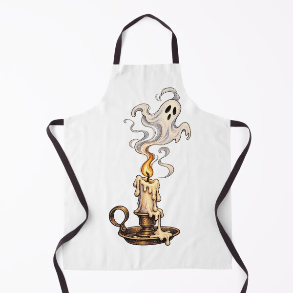 Item preview, Cute Ghost Rising from Candle Smoke – Spooky Halloween Illustration designed and sold by Buli89.