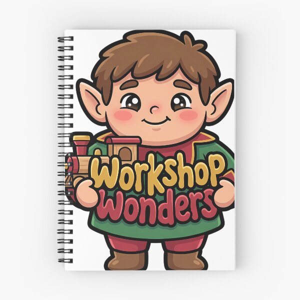 Item preview, Cute Christmas Elf Toy Maker with a Little Wooden Train - Workshop Wonders designed and sold by pumsquare.