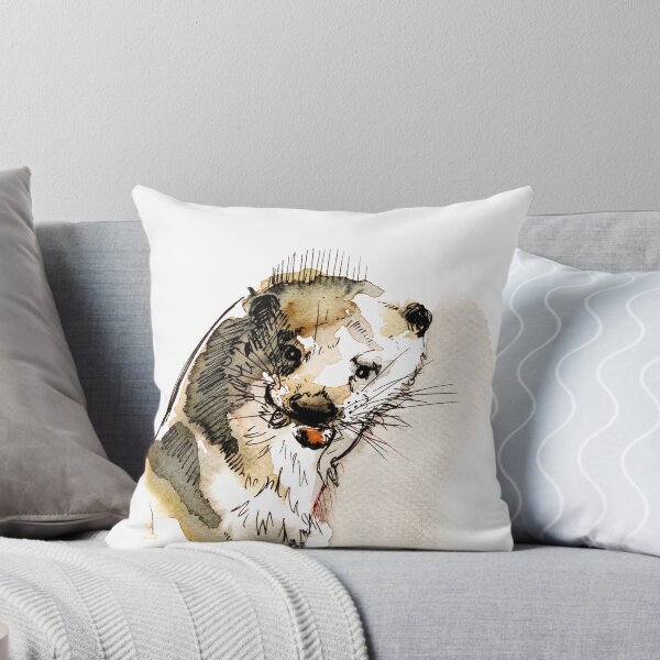 Item preview, Totem otter  Lutra lutra watercolor designed and sold by belettelepink.