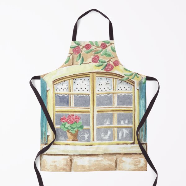 Item preview, Pretty window with flower pot art designed and sold by A Sweet Fragrance Art.