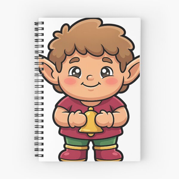 Item preview, Cute Christmas Elf Bell Ringer with a Gold Jingle Bell designed and sold by pumsquare.