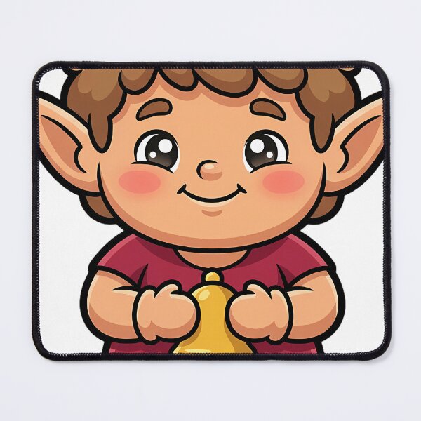 Item preview, Cute Christmas Elf Bell Ringer with a Gold Jingle Bell designed and sold by pumsquare.